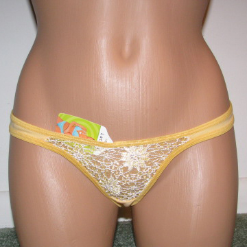 Yellow flower thong.