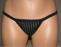 Black Striped G-String.